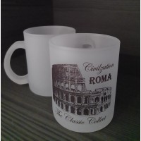 Caneca Jateada Vidro 300ML Civilization Roma 01